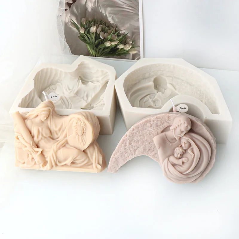 Creative Jesus Family Statue Candle Silicone Mold Abstract Craft Home Decor Gypsum Candle Soap Making Mould Silicone Resin Molds
Creative Jesus Family Statue Candle Silicone Mold Abstract Craft Home Decor Gypsum Candle Soap Making Mould Silicone Resin Molds