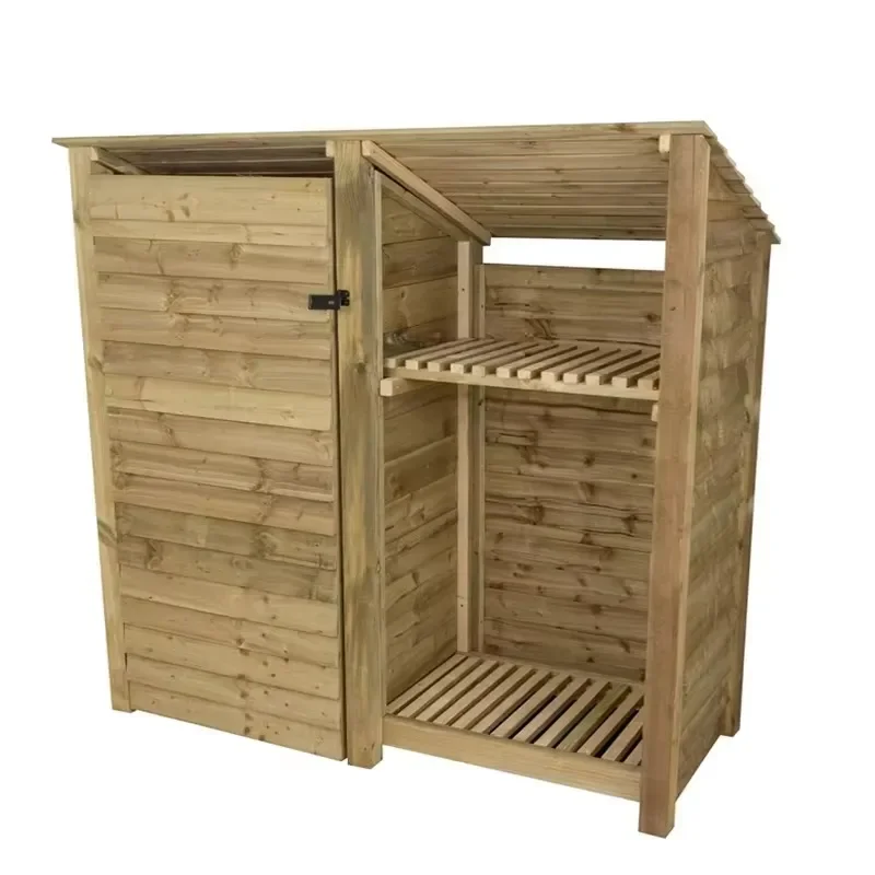 Heavy Wooden Garden Shed Storage Organizer Waterproof Outdoor Timber Tool Cabinet with Lockable Door and Firewood Log
Heavy Wooden Garden Shed Storage Organizer Waterproof Outdoor Timber Tool Cabinet with Lockable Door and Firewood Log