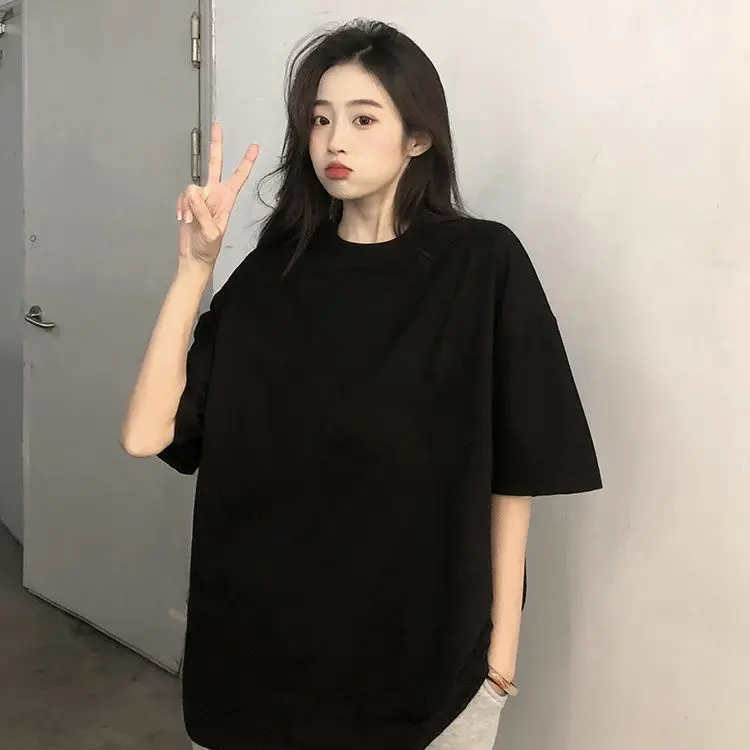 Pure Cotton White T-shirt Women Short Sleeved Loose Korean Version Instagram New Solid Color Top Women Summer Half Sleeved Top
Pure Cotton White T-shirt Women Short Sleeved Loose Korean Version Instagram New Solid Color Top Women Summer Half Sleeved Top