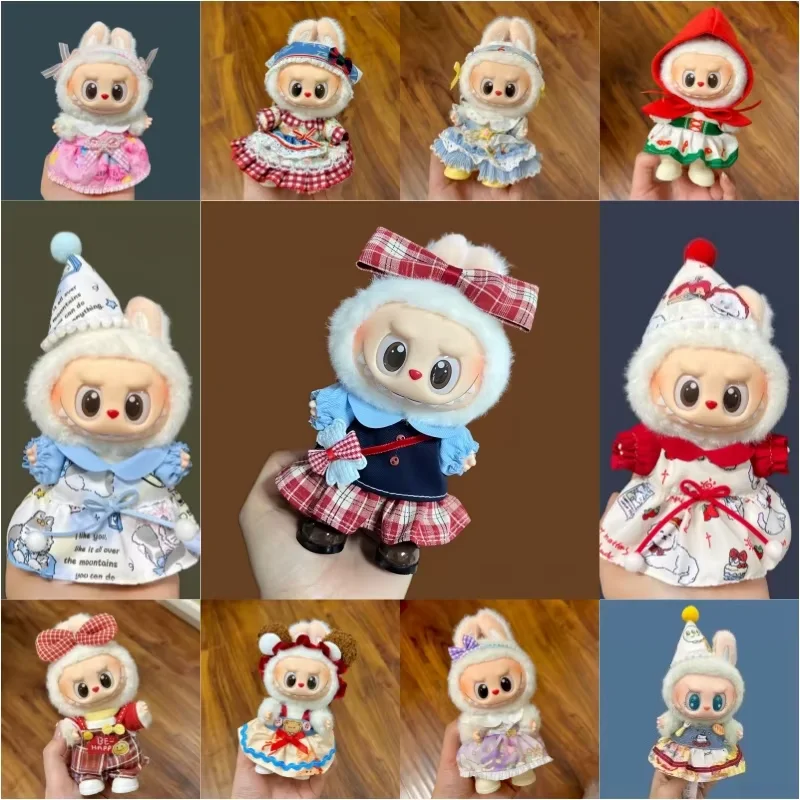 Мини-плюшевая милая одежда для V1V2, одежда Labubu, много винтажных платьев, аксессуары для одежды, без куклы 
Мини-плюшевая милая одежда для V1V2, одежда Labubu, много винтажных платьев, аксессуары для одежды, без куклы