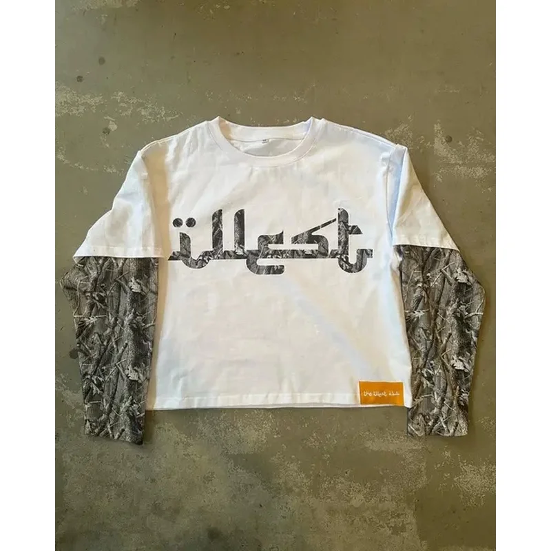 Y2k Street Fashion Camouflage Splicing Shirt Women's T-shirt Men's American Casual Printed Long-sleeved Retro Harajuku Loose Top
Y2k Street Fashion Camouflage Splicing Shirt Women's T-shirt Men's American Casual Printed Long-sleeved Retro Harajuku Loose Top