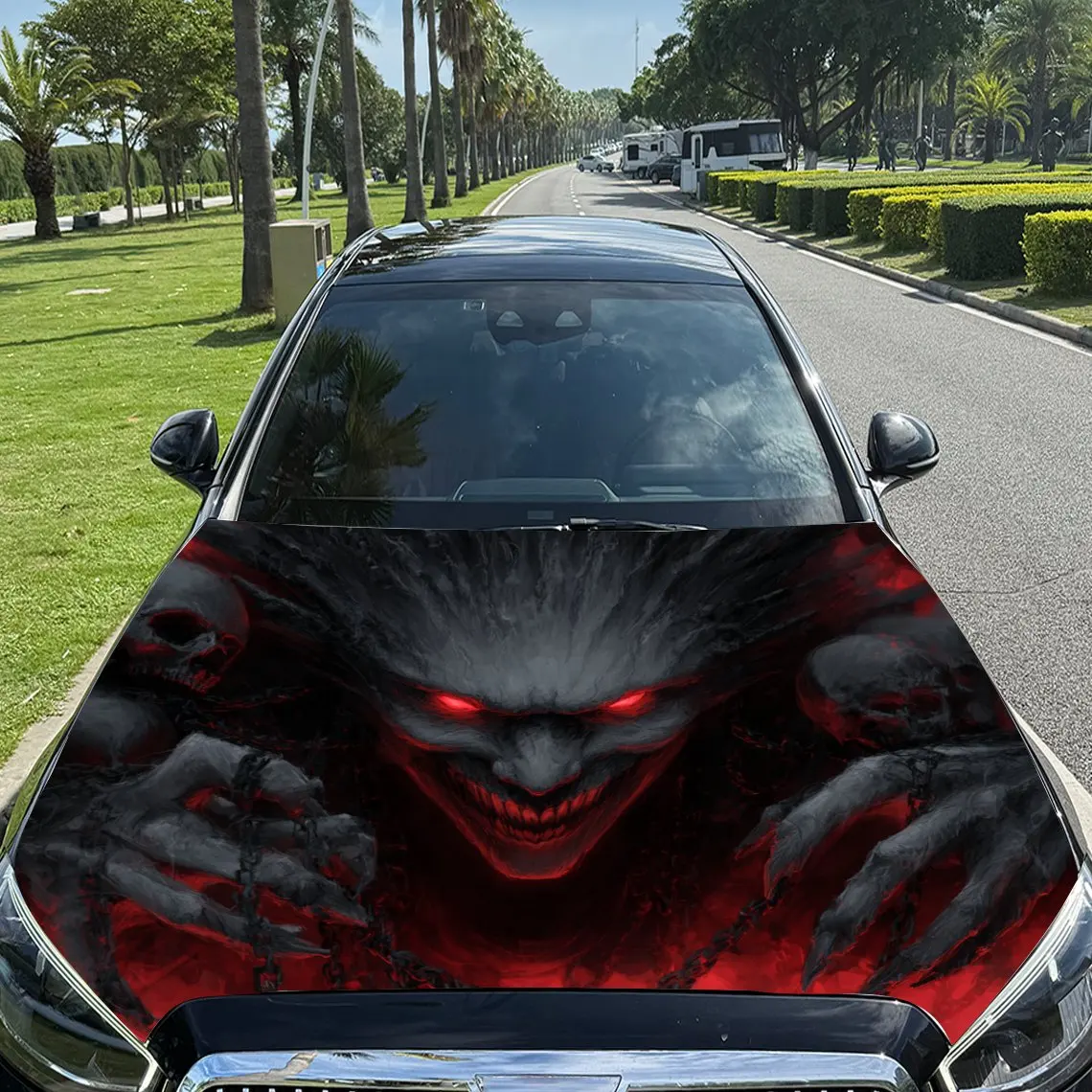 Red - Eyed Chain - Locked Malicious Mad Demon Print car hood stickers, waterproof self-adhesive, scratch resistant, easy to stic
Red - Eyed Chain - Locked Malicious Mad Demon Print car hood stickers, waterproof self-adhesive, scratch resistant, easy to stic