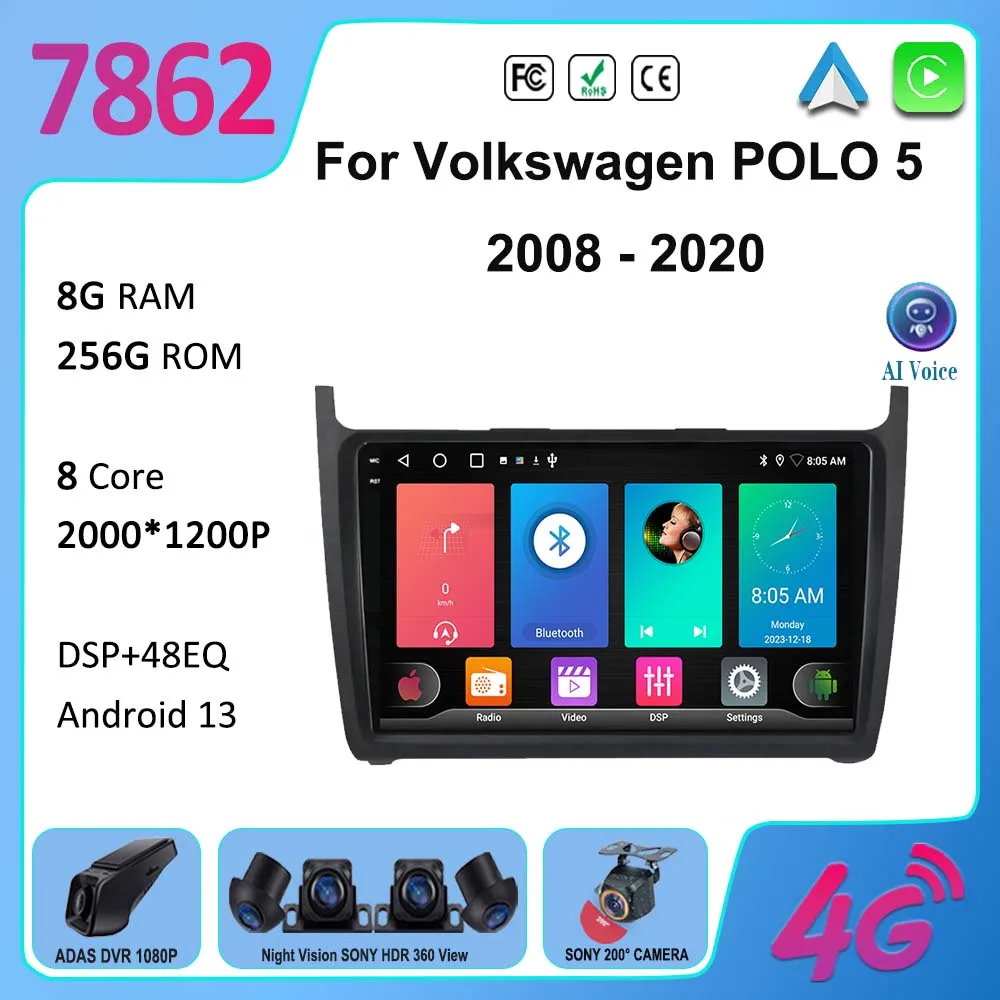 For Volkswagen POLO 5 2008 - 2020 Car Radio Android GPS Navigation 2DIN Stereo Multimedia Player DVD Head Unit HDR QLED Screen
For Volkswagen POLO 5 2008 - 2020 Car Radio Android GPS Navigation 2DIN Stereo Multimedia Player DVD Head Unit HDR QLED Screen