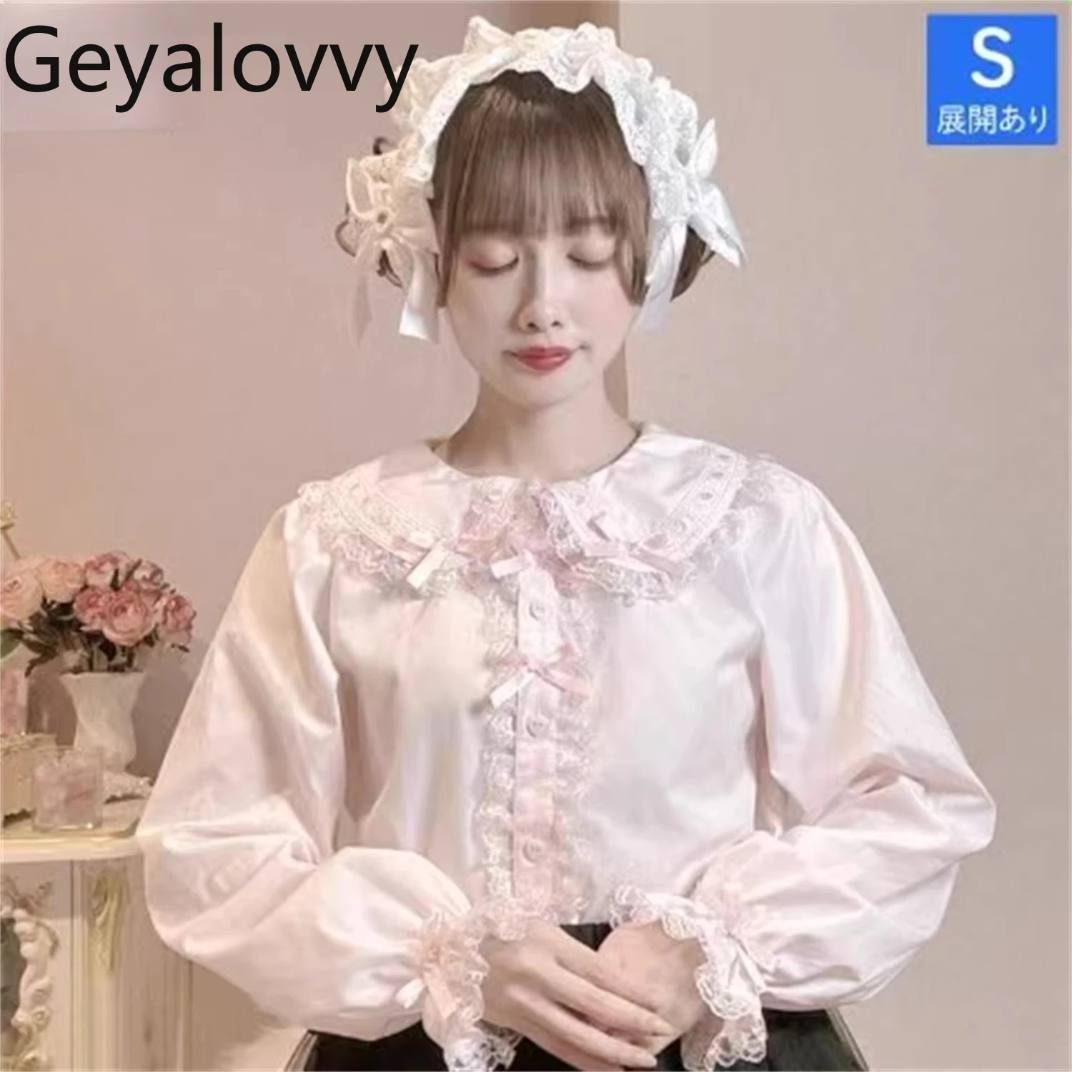 Весенне-осенняя новая женская милая однотонная рубашка с кукольным воротником в стиле Лолиты, кавайная милая универсальная кружевная базовая рубашка с длинными рукавами
Весенне-осенняя новая женская милая однотонная рубашка с кукольным воротником в стиле Лолиты, кавайная милая универсальная кружевная базовая рубашка с длинными рукавами