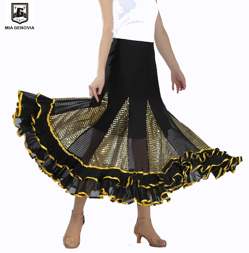 Swing Latin Ballroom Dance Skirt Square Dancing Sequin Dresses Sequins Modern Social Dance Skirt National Standard Waltz Dress
Swing Latin Ballroom Dance Skirt Square Dancing Sequin Dresses Sequins Modern Social Dance Skirt National Standard Waltz Dress