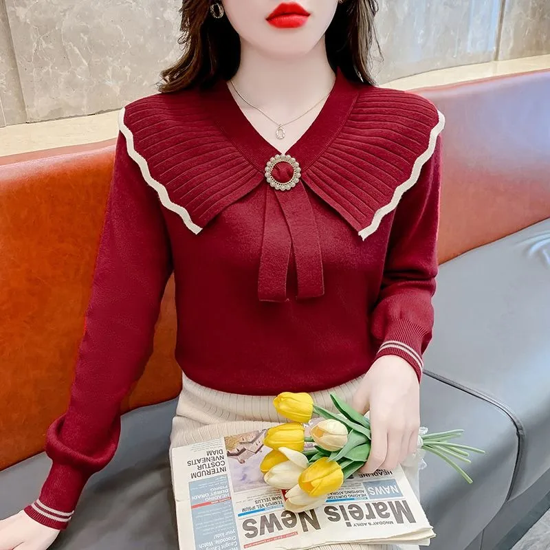 Baby Doll Collar Bottoming 2025 New Women's Spring and Autumn Inner Sweater Fashion High-end Long-sleeved Top
Baby Doll Collar Bottoming 2025 New Women's Spring and Autumn Inner Sweater Fashion High-end Long-sleeved Top