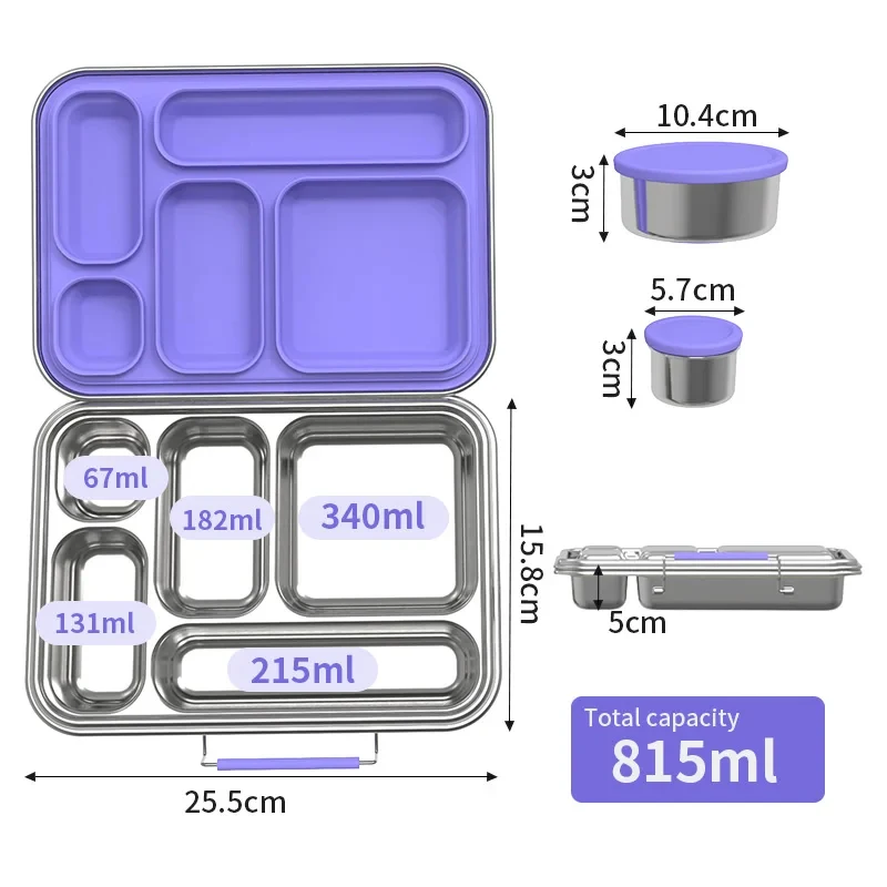 New Den Environmentally Friendly Reusle Stainls Steel Children'S Lunch -Grid Bento Box
New Den Environmentally Friendly Reusle Stainls Steel Children'S Lunch -Grid Bento Box