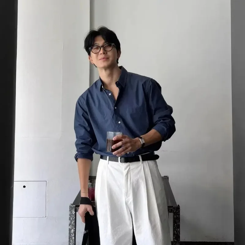 Весенне-осенняя рубашка свободного кроя в корейском стиле с длинным рукавом, мужская, 2024, легкая роскошная, плиссированная, трендовая, повседневная, универсальная
Весенне-осенняя рубашка свободного кроя в корейском стиле с длинным рукавом, мужская, 2024, легкая роскошная, плиссированная, трендовая, повседневная, универсальная