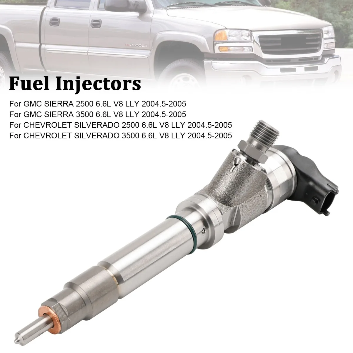 1PCS Car Fuel Injector 0986435504 Replacement Accessories Fit GMC Fit Chevy 6.6L Duramax LLY 2004.5-2005
1PCS Car Fuel Injector 0986435504 Replacement Accessories Fit GMC Fit Chevy 6.6L Duramax LLY 2004.5-2005