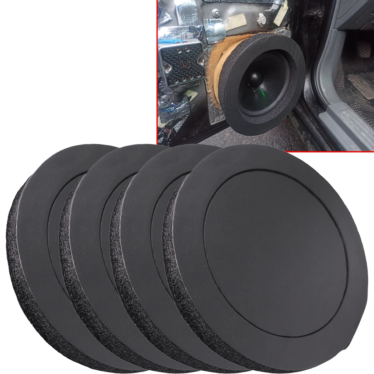 4Pcs 6.5” For Fiat Panda (169) Mk3 2003-2011 2012 Speaker Ring Bass Sound Insulation Cotton Self Adhesive Kit SoundSkins Styling
4Pcs 6.5” For Fiat Panda (169) Mk3 2003-2011 2012 Speaker Ring Bass Sound Insulation Cotton Self Adhesive Kit SoundSkins Styling