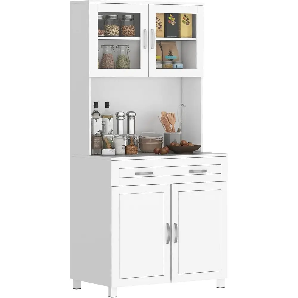 Freestanding Storage Cabinet with Glass Door, Adjustable Shelves, Suitable for Kitchen, Dining, and Living Spaces, White
Freestanding Storage Cabinet with Glass Door, Adjustable Shelves, Suitable for Kitchen, Dining, and Living Spaces, White