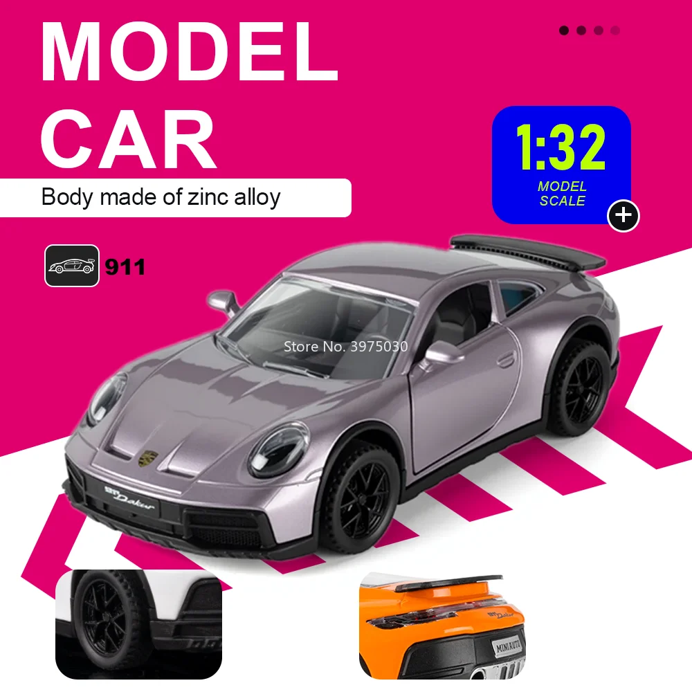 1:32 Scale Alloy 911 Car Toy Miniature Diecast Model Pull Back Doors Opened Rubber Tire Metal Body Vehices Perfect Friends Gifts
1:32 Scale Alloy 911 Car Toy Miniature Diecast Model Pull Back Doors Opened Rubber Tire Metal Body Vehices Perfect Friends Gifts