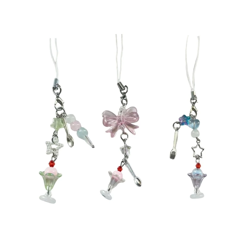 MXME Colorful Ice Cream Cone Charm Keychain Eye Catching Beaded Keyring Pendant Resin Alloy Decoration for Bags Phones
MXME Colorful Ice Cream Cone Charm Keychain Eye Catching Beaded Keyring Pendant Resin Alloy Decoration for Bags Phones