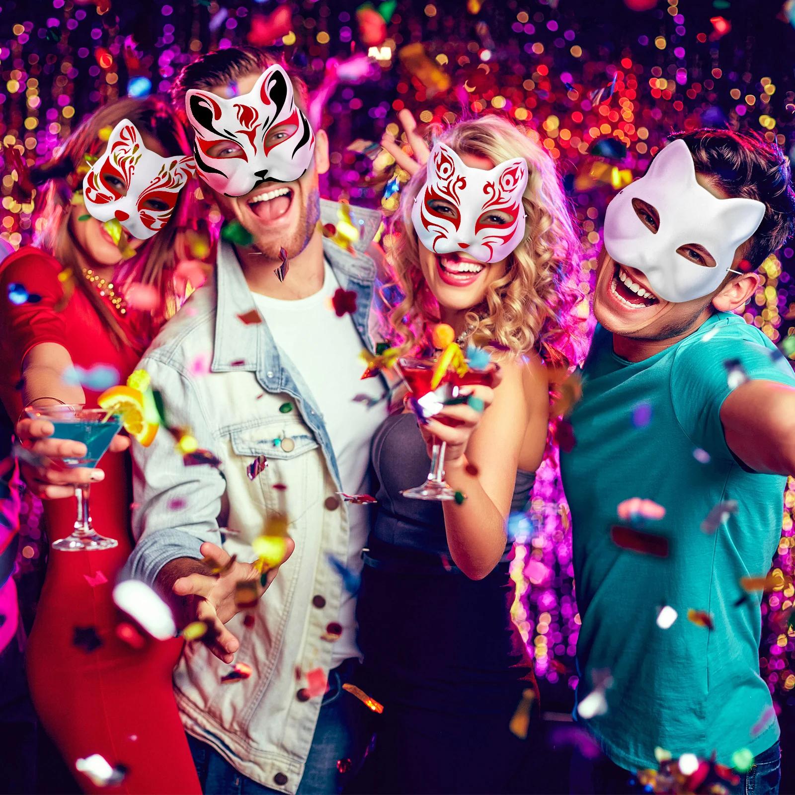 20pcs Hand Painted Masks Blank White Cat DIY Pulp Masquerade Party Cosplay Art Craft Halloween Stage Performance Prop
20pcs Hand Painted Masks Blank White Cat DIY Pulp Masquerade Party Cosplay Art Craft Halloween Stage Performance Prop