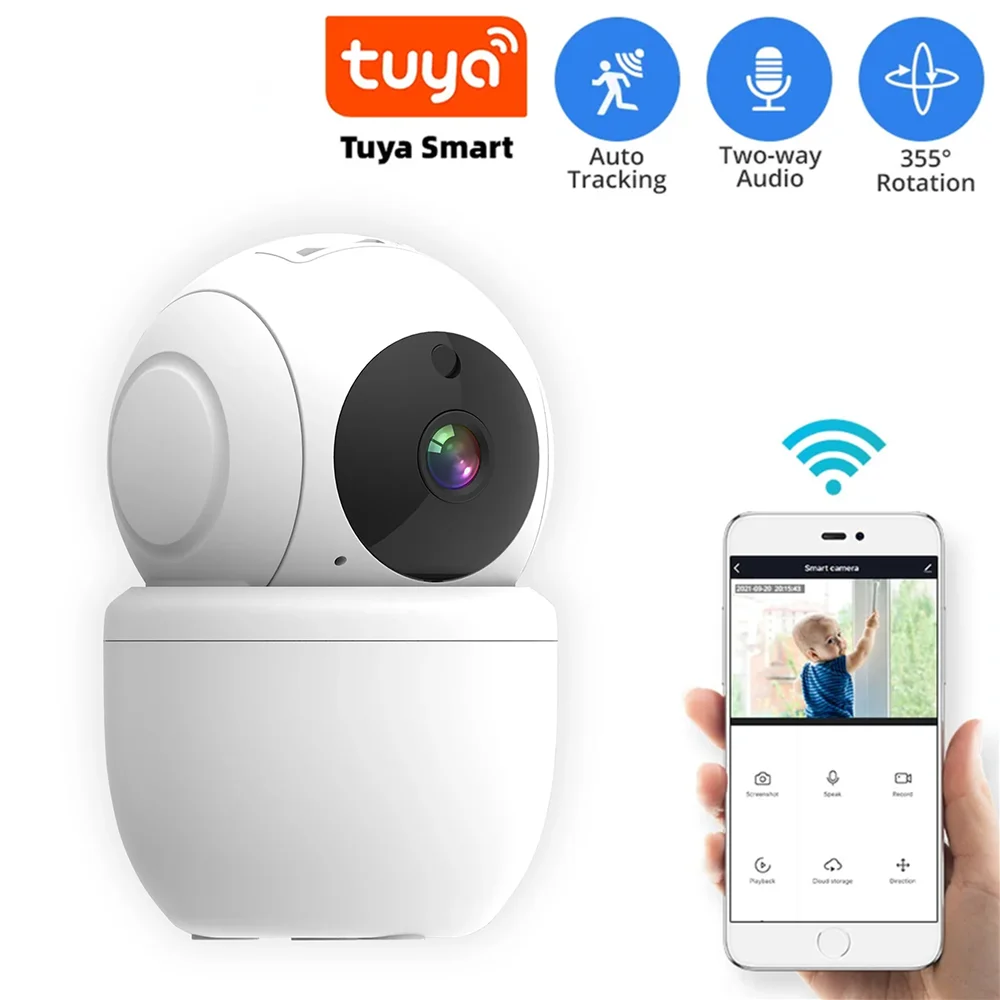 2MP TUYA IP Camera 1080P HD 2.4G Night Vision Two-Way Voice Cloud Storage Indoor Outdoor Security WiFi Desktop Cam Baby Monitor
2MP TUYA IP Camera 1080P HD 2.4G Night Vision Two-Way Voice Cloud Storage Indoor Outdoor Security WiFi Desktop Cam Baby Monitor