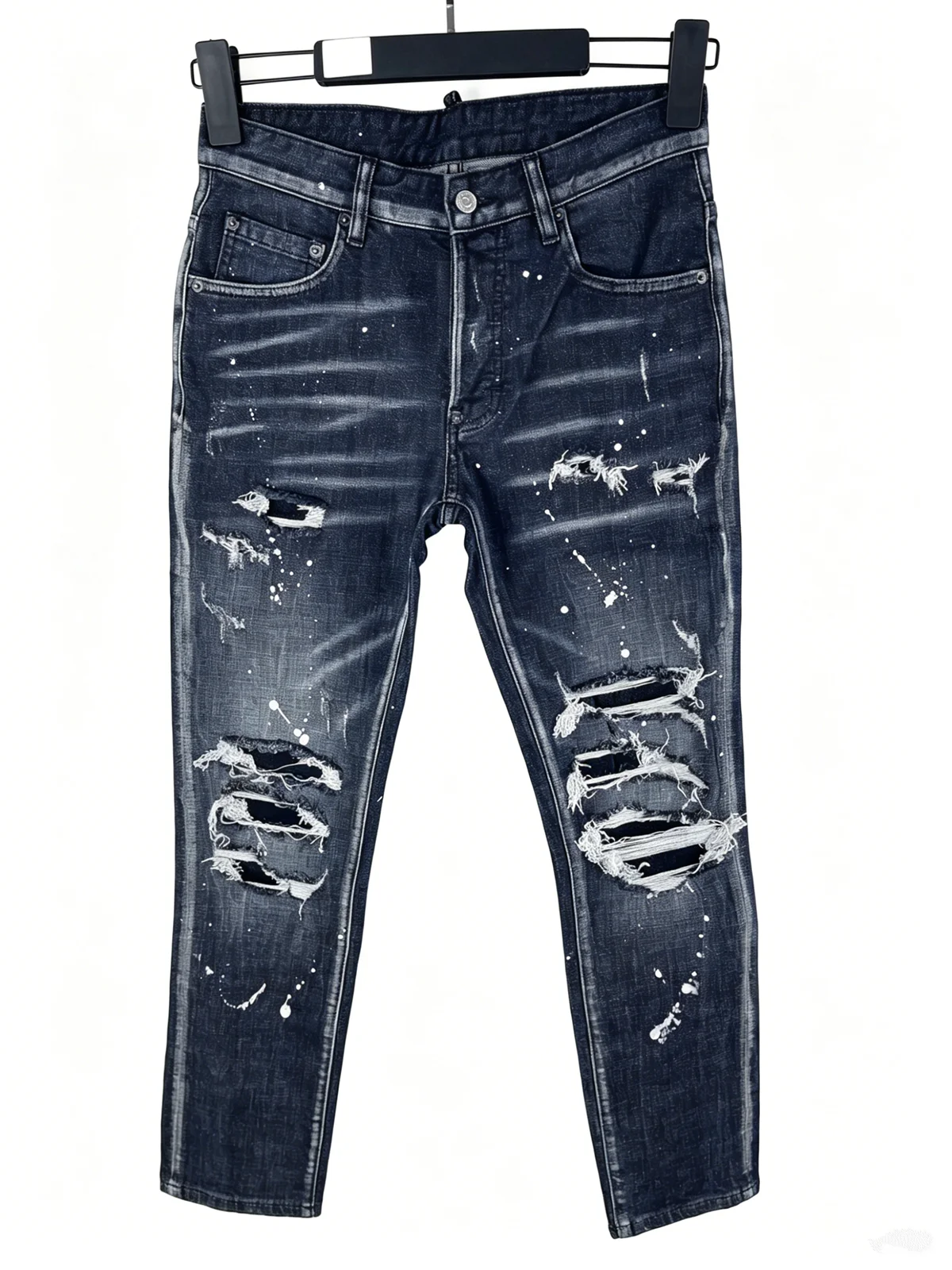 6083 Four Seasons New Men's Wash and Grind Hole Patch Paint Three-dimensional Cut Leg Black Jeans for Men
6083 Four Seasons New Men's Wash and Grind Hole Patch Paint Three-dimensional Cut Leg Black Jeans for Men