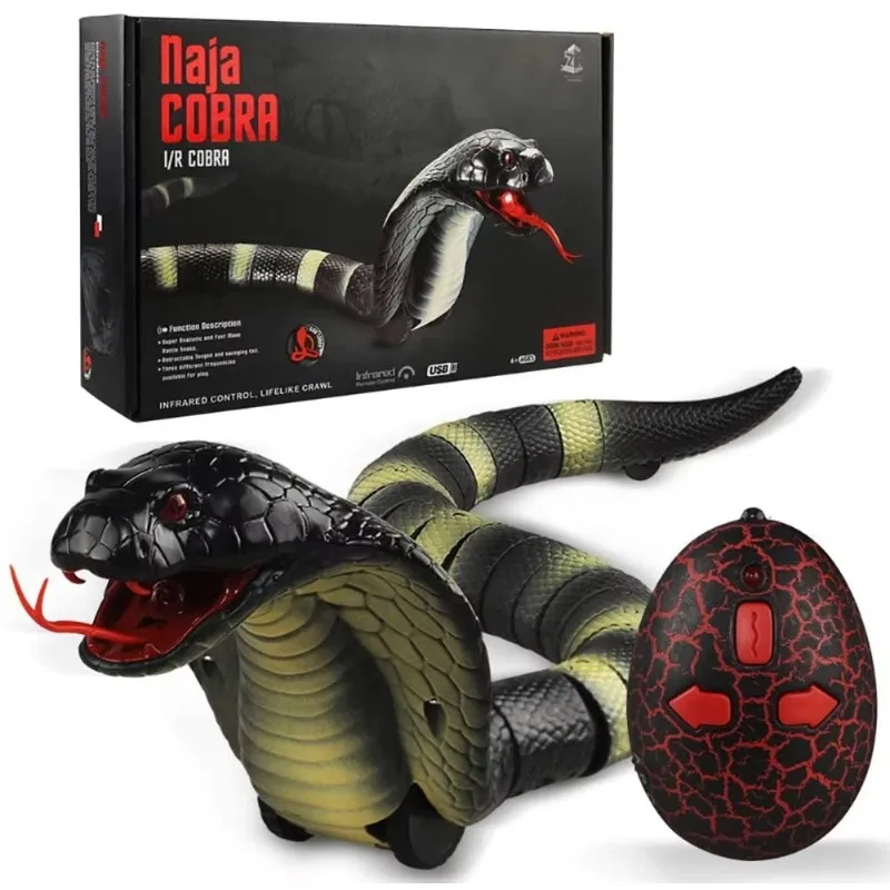 Remote Control Snake Toy RC Realistic Cobra Trick Prank Electric Controlled Snake for Cat Pet Kid's Adult's Funny Birthday Gift
Remote Control Snake Toy RC Realistic Cobra Trick Prank Electric Controlled Snake for Cat Pet Kid's Adult's Funny Birthday Gift