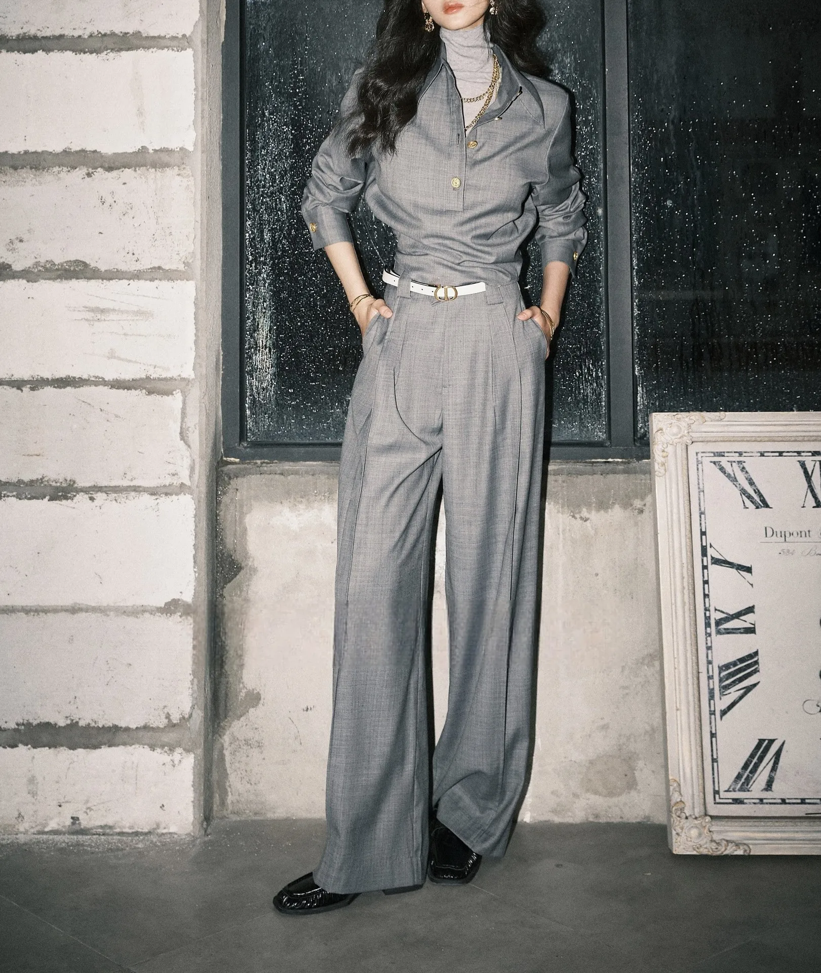 New Spring Street Outfit Women Irregular Single Breasted Lapel Blouse+High Waist Slim Straight Pants Autumn Female Two Piece Set
New Spring Street Outfit Women Irregular Single Breasted Lapel Blouse+High Waist Slim Straight Pants Autumn Female Two Piece Set