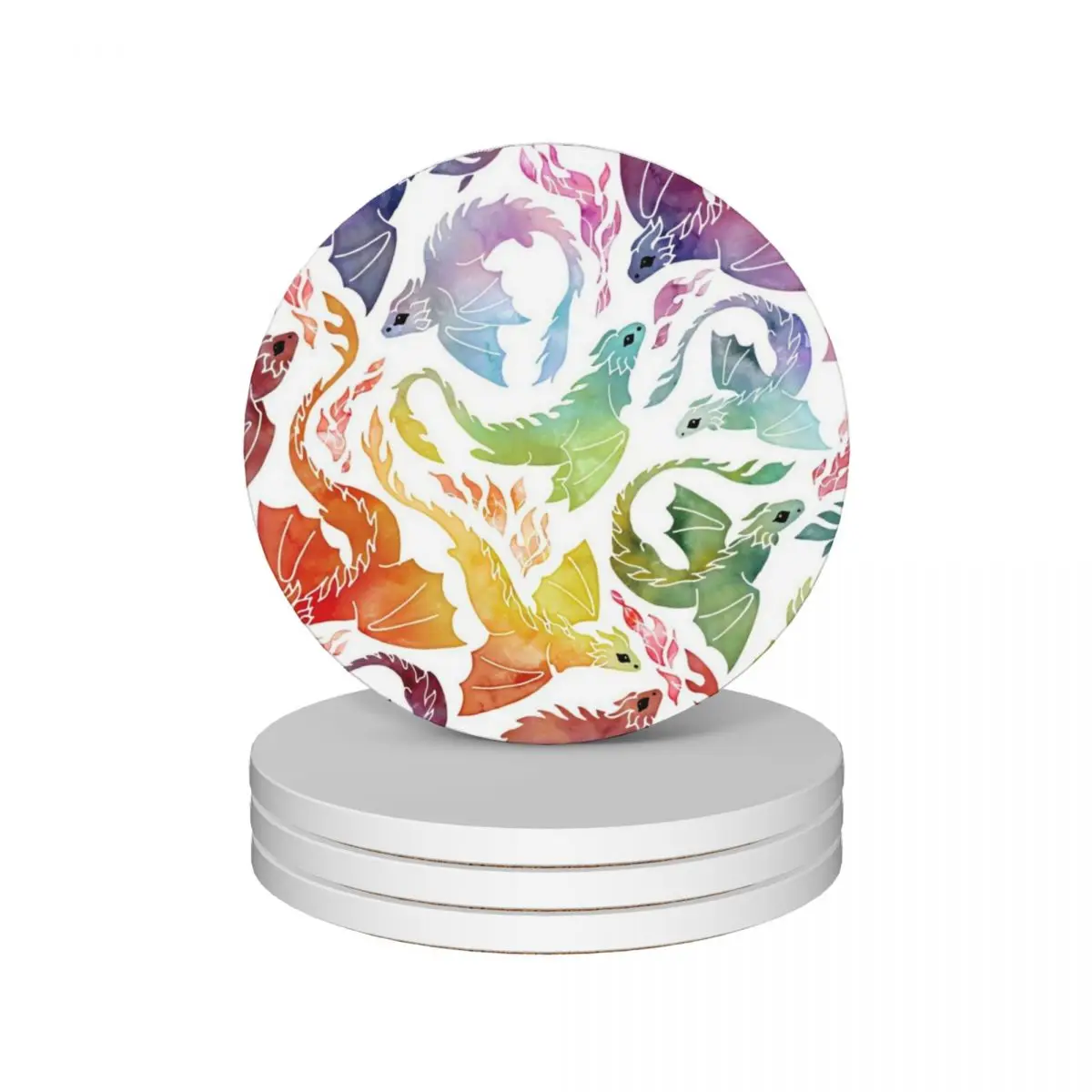 Dragon fire rainbow Ceramic Coasters (Set of 4) drink set original set cute Coasters
Dragon fire rainbow Ceramic Coasters (Set of 4) drink set original set cute Coasters