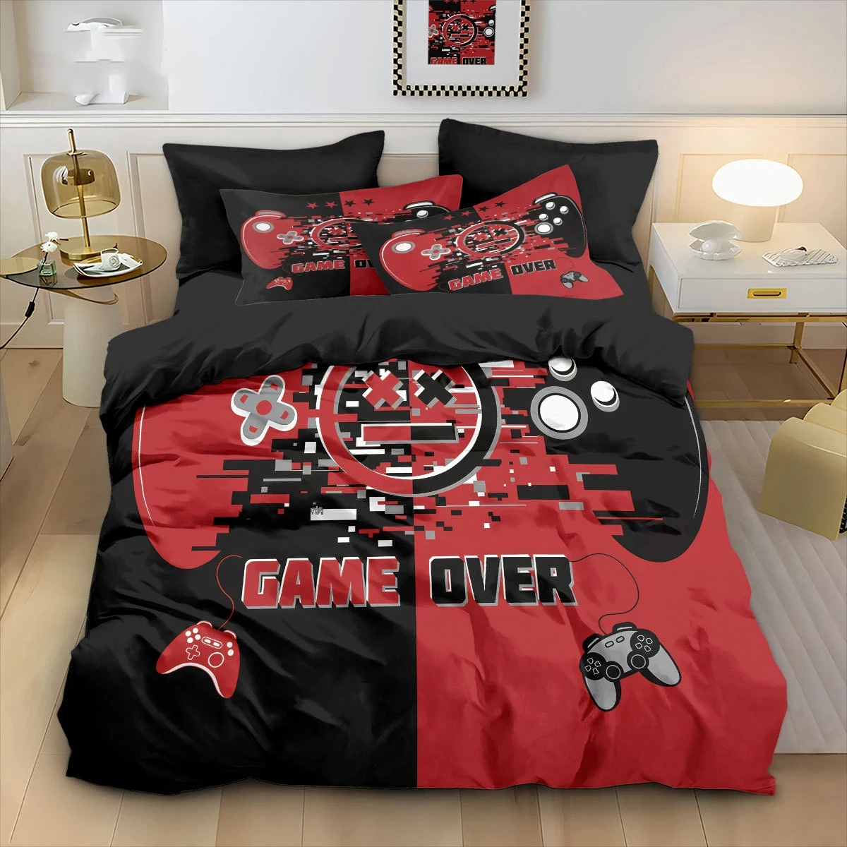 Gaming Duvet Cover Set Gamer Bedding Sets for Boys Video Games Comforter Cover custom Designs Bed Set with Pillowcase
Gaming Duvet Cover Set Gamer Bedding Sets for Boys Video Games Comforter Cover custom Designs Bed Set with Pillowcase