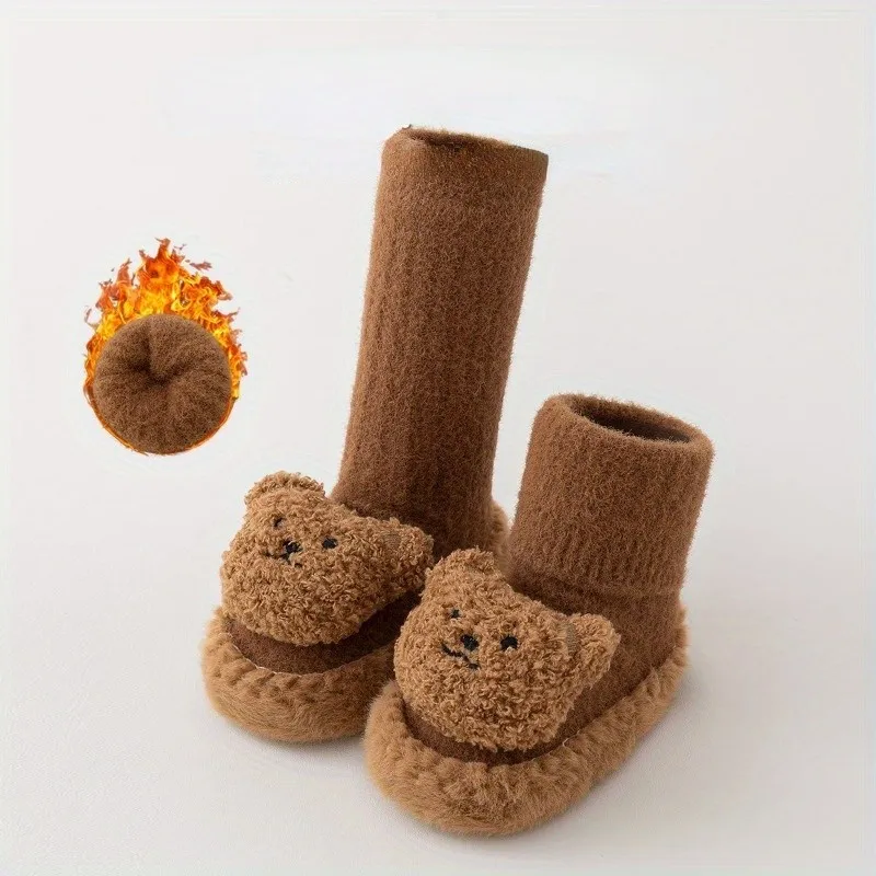 Infant Thickened Plush Cute Baby Floor Socks with Plush Soft Sole Long Tube Warm Socks Winter Indoor Wear Baby Shoes
Infant Thickened Plush Cute Baby Floor Socks with Plush Soft Sole Long Tube Warm Socks Winter Indoor Wear Baby Shoes