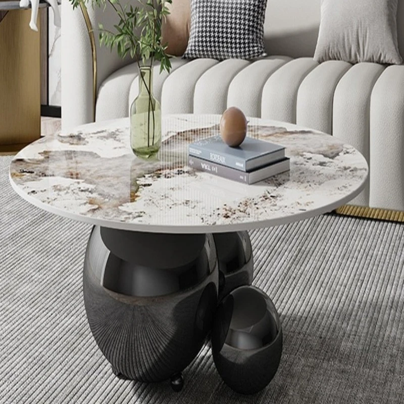 Minimalist coffee table, modern round small apartment, irregular sintered stone tea table
Minimalist coffee table, modern round small apartment, irregular sintered stone tea table