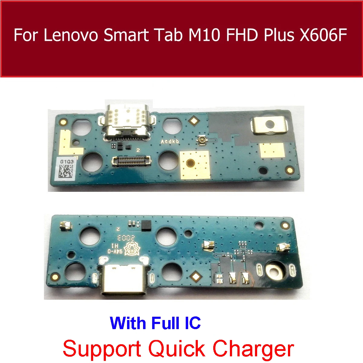 USB Charging Board For Lenovo Smart Tab M10 FHD Plus X606F USB Charger Board Flex Ribbon Cable Replacement Parts
USB Charging Board For Lenovo Smart Tab M10 FHD Plus X606F USB Charger Board Flex Ribbon Cable Replacement Parts