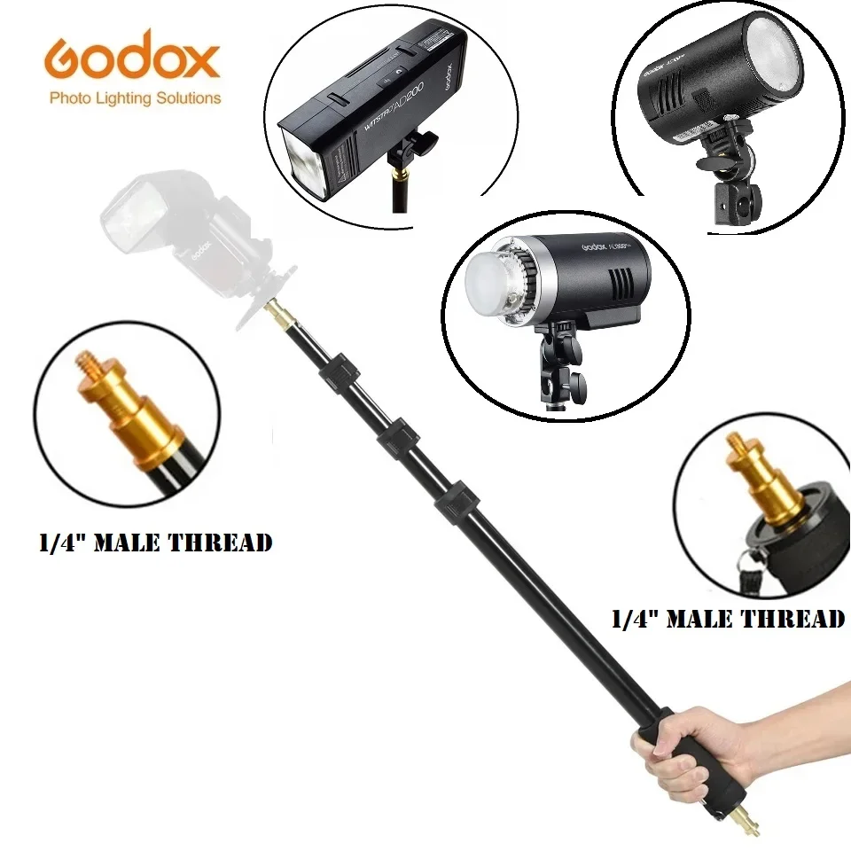 Godox AD-S13 21-63"/55-160cm Portable Light Boom Pole Stick 1/4" Male Thread for WITSTRO AD360 II AD180 Flash AD180 AD360
Godox AD-S13 21-63"/55-160cm Portable Light Boom Pole Stick 1/4" Male Thread for WITSTRO AD360 II AD180 Flash AD180 AD360
