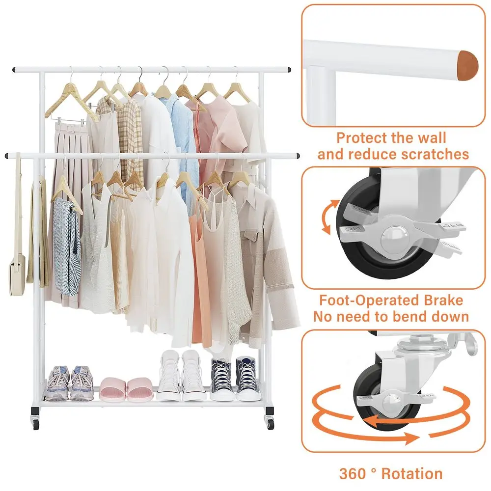 Rod Clothing Garment Rack,Rolling Hanging Clothes Rack,Portable Clothes Organizer for Bedroom,Living Room,Clothing Store
Rod Clothing Garment Rack,Rolling Hanging Clothes Rack,Portable Clothes Organizer for Bedroom,Living Room,Clothing Store