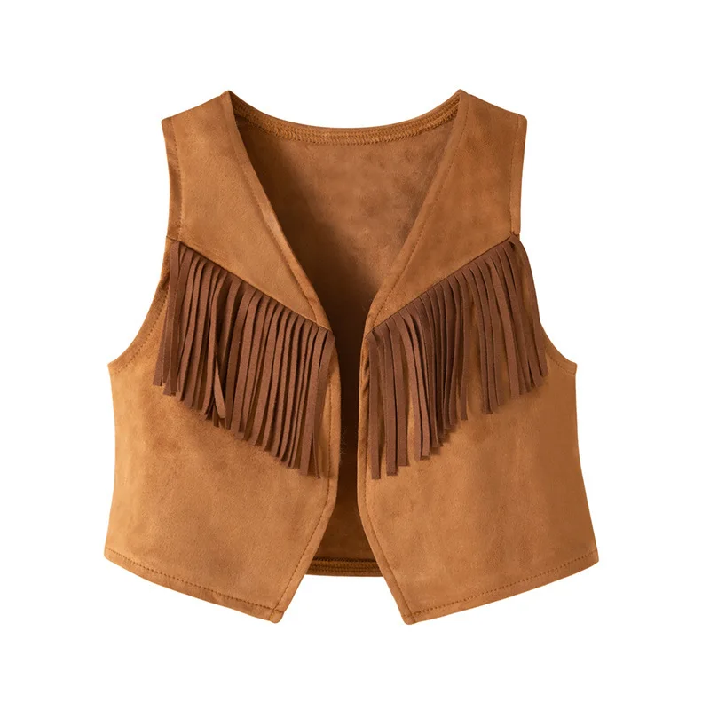 Children Fringe Western Vest Role Play Outfit Can Be Matched with Neckerchief Hat
Children Fringe Western Vest Role Play Outfit Can Be Matched with Neckerchief Hat