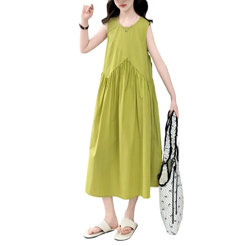 Girls' Cotton Sleeveless Dress 2026 Summer New, Korean Casual Gown for Big Kids Breathable Daily Wear
Girls' Cotton Sleeveless Dress 2026 Summer New, Korean Casual Gown for Big Kids Breathable Daily Wear