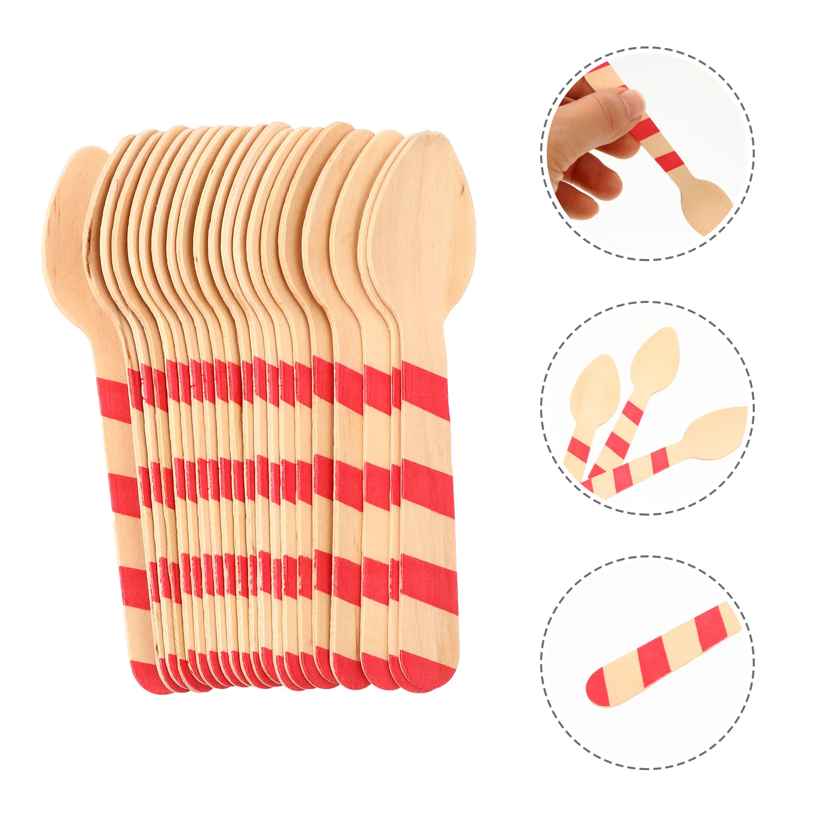 20pcs Wood Spoon Dessert Spoons Cake Scoops Red Stripes Taster Mini Wooden Spoons Environmentally Friendly Safe Smooth Kitchen
20pcs Wood Spoon Dessert Spoons Cake Scoops Red Stripes Taster Mini Wooden Spoons Environmentally Friendly Safe Smooth Kitchen