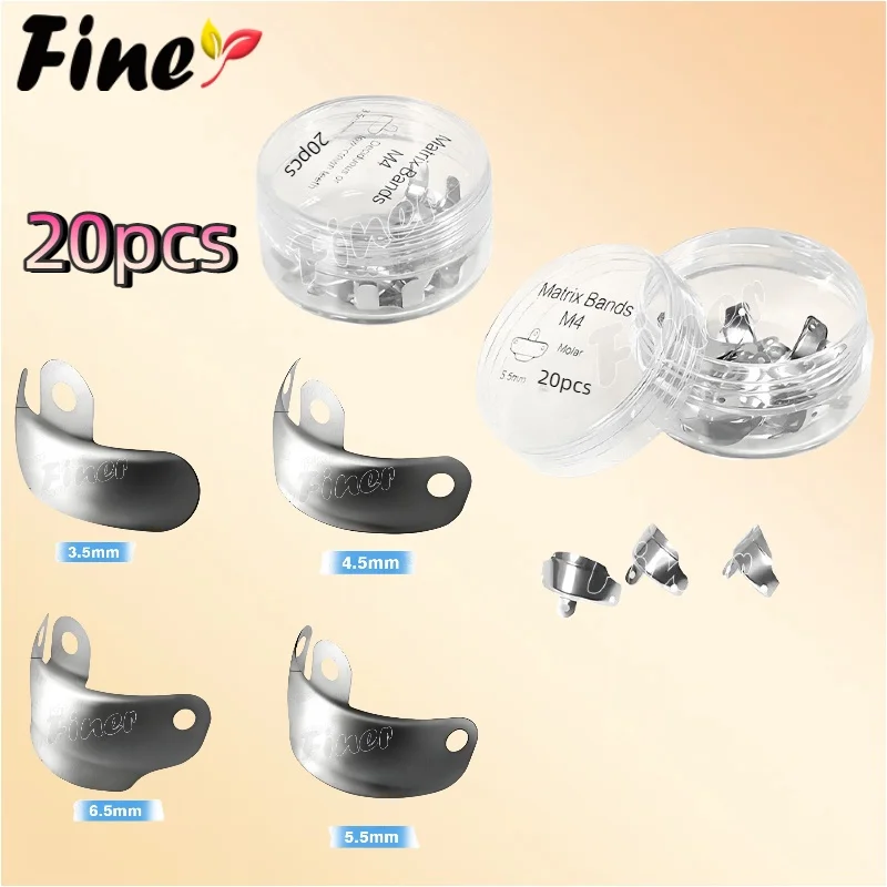 Finer 20pcs/lot Dental Matrix Bands Sectional Contoured Matrix System Matrix System Refill Matrices Bands Teeth Replacement Tool
Finer 20pcs/lot Dental Matrix Bands Sectional Contoured Matrix System Matrix System Refill Matrices Bands Teeth Replacement Tool