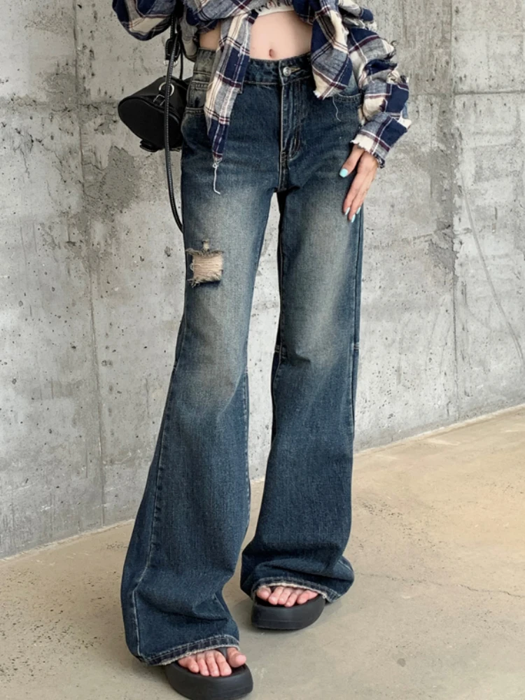 Autumn Blue Vintage Fashion Jeans Women Pockets Designer High Street Flare Pants Female High Waist Casual Long Pants 2023 New
Autumn Blue Vintage Fashion Jeans Women Pockets Designer High Street Flare Pants Female High Waist Casual Long Pants 2023 New