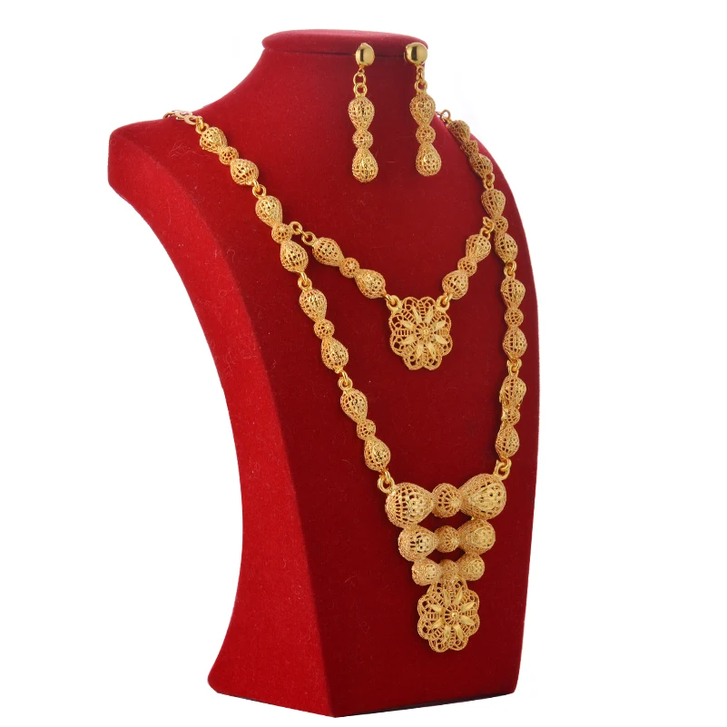Saudi Arab Luxury Gold Color Jewelry set For Women Wedding Party Flower Women Trendy Jewelry set
Saudi Arab Luxury Gold Color Jewelry set For Women Wedding Party Flower Women Trendy Jewelry set