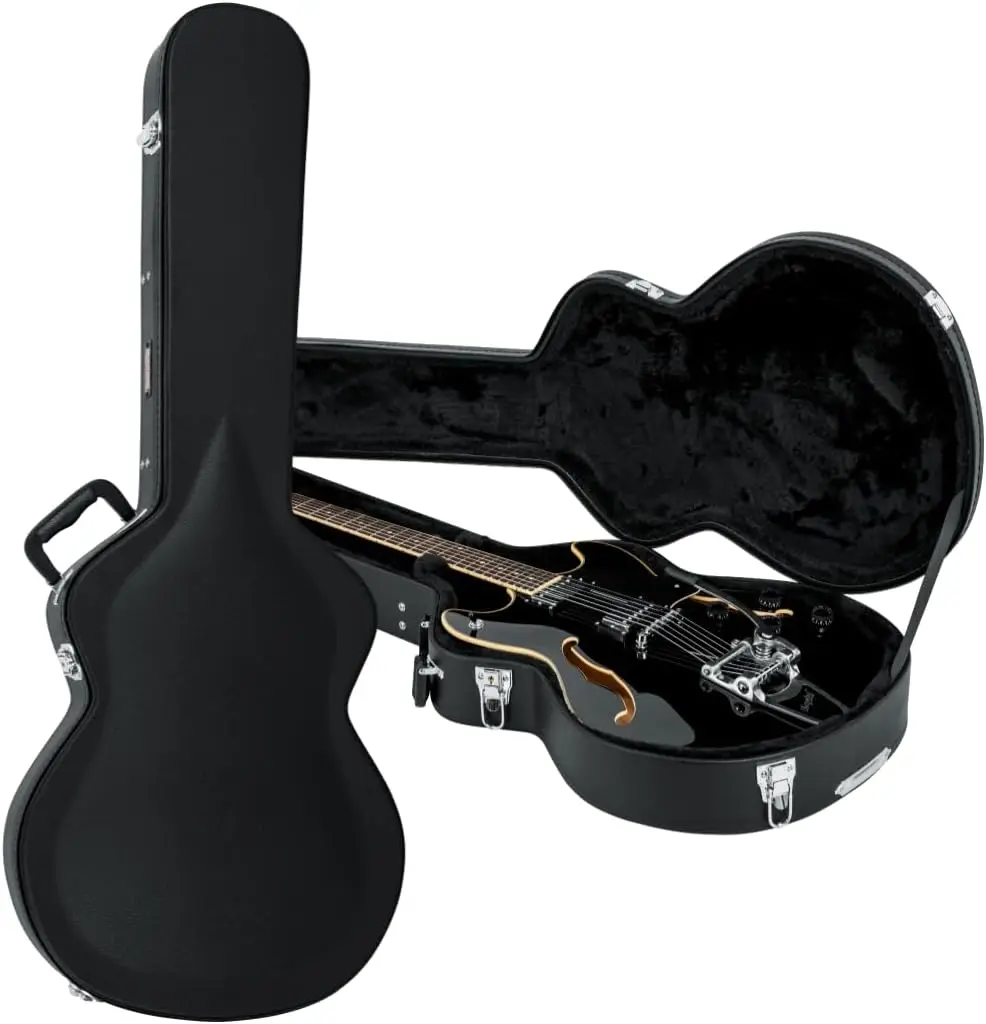 Hard-Shell Wood Case for Semi-Hollow Guitars, Fits 335 Style, Durable Plywood with PVC Cover
Hard-Shell Wood Case for Semi-Hollow Guitars, Fits 335 Style, Durable Plywood with PVC Cover