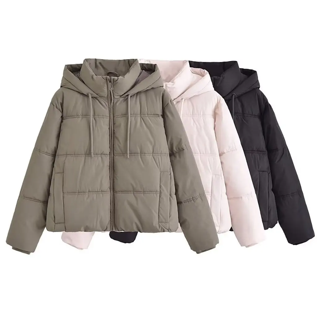 Women's European And American Style Stand Collar Cotton-Padded Coat Autumn Fashion Three-Color Hooded Thickened Warm Clothing
Women's European And American Style Stand Collar Cotton-Padded Coat Autumn Fashion Three-Color Hooded Thickened Warm Clothing