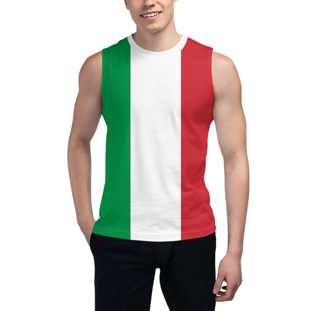 Sleeveless T-shirt Italy Flag 3D Men's Boys Tshirt Gyms Tank Tops Fitness Joggers Basketball Training Vest
Sleeveless T-shirt Italy Flag 3D Men's Boys Tshirt Gyms Tank Tops Fitness Joggers Basketball Training Vest