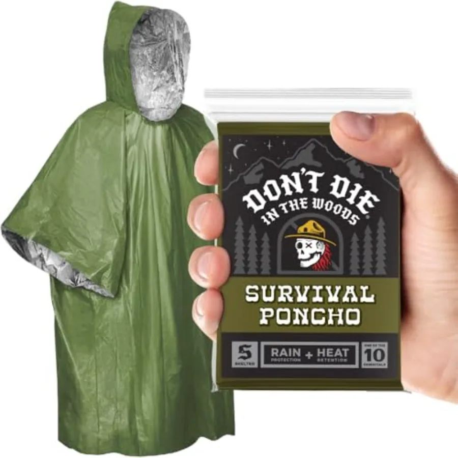 Rain + Heat Emergency Poncho - Wearable Mylar Space Blanket For Hiking, Camping, First Aid, Survival
Rain + Heat Emergency Poncho - Wearable Mylar Space Blanket For Hiking, Camping, First Aid, Survival