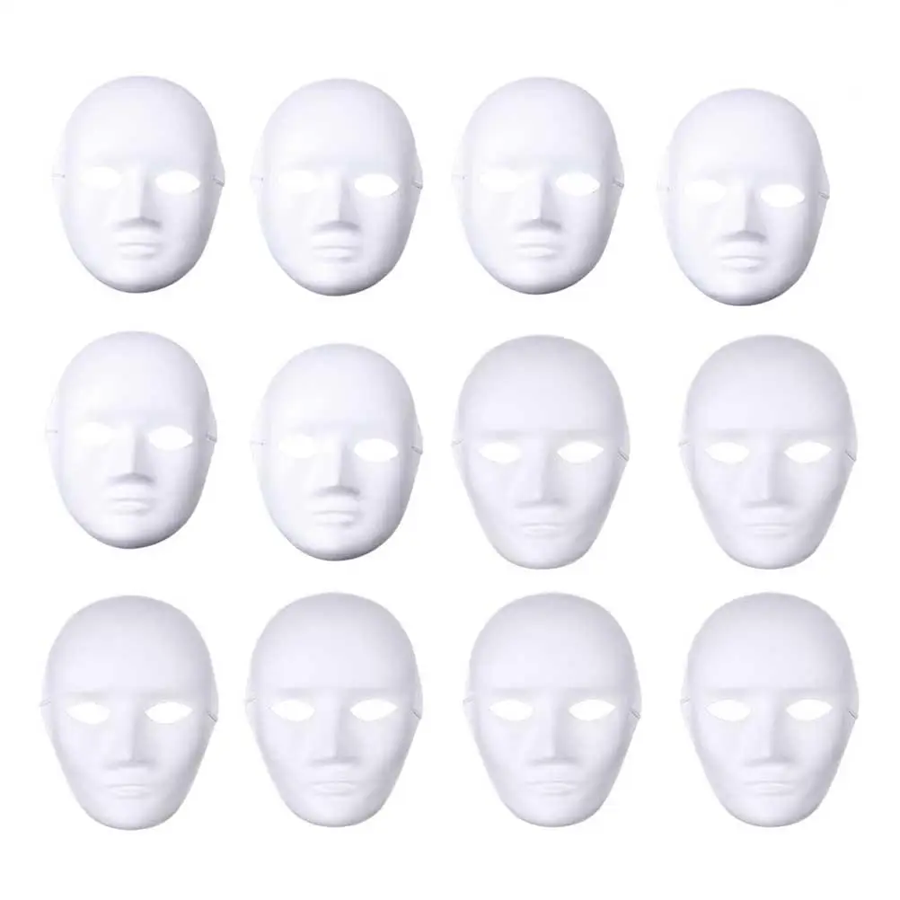 24 Pcs DIY Blank Masks Hand Painted Halloween Adult White Elastic Band Male Female Cosplay Party Accessories
24 Pcs DIY Blank Masks Hand Painted Halloween Adult White Elastic Band Male Female Cosplay Party Accessories