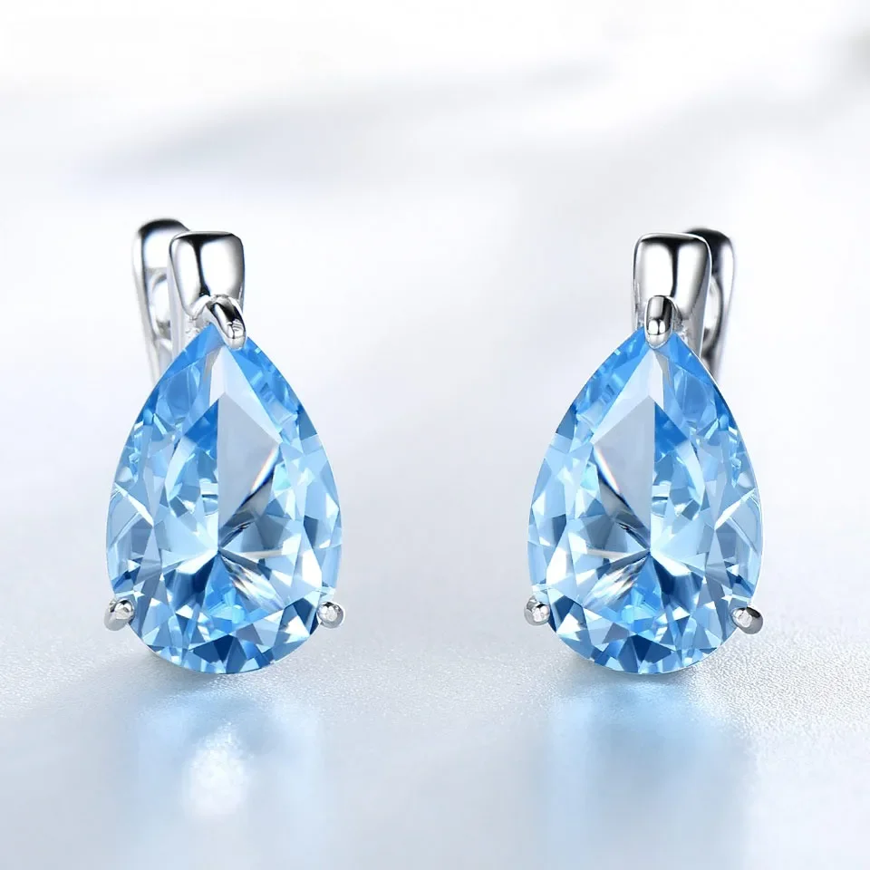 925 Sterling Silver Luxury Nano Gemstone Blue Topaz Clip Earrings For Women Clip On Earrings Water Drop Fine Jewelry Party Gift
925 Sterling Silver Luxury Nano Gemstone Blue Topaz Clip Earrings For Women Clip On Earrings Water Drop Fine Jewelry Party Gift