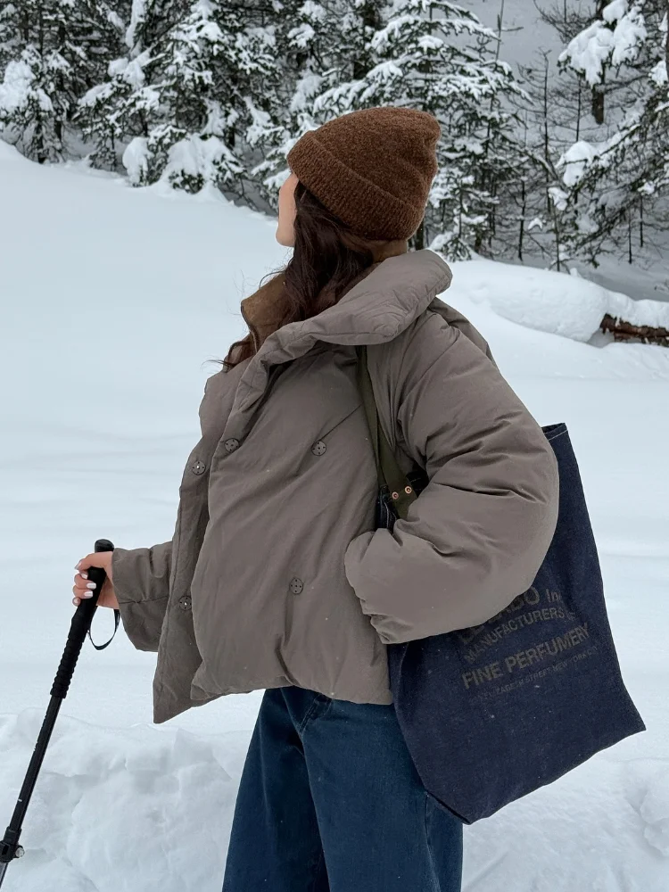 Casual Solid Stand Collar Cotton Coat Women Fashion Lapel Full Sleeve Single Breasted Loose Short Coats Lady Commute Outerwear
Casual Solid Stand Collar Cotton Coat Women Fashion Lapel Full Sleeve Single Breasted Loose Short Coats Lady Commute Outerwear