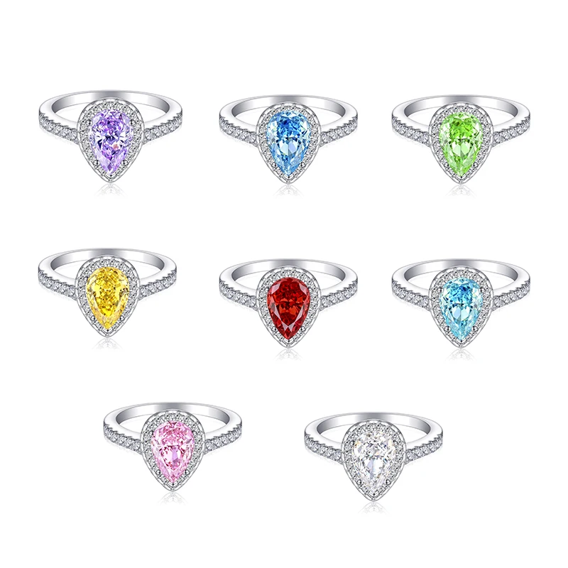 925 Cubic Zirconia Luxury Wedding Rings Couple Gemstone Rhodium Plated S925 Sterling Silver Engagement Pear Rings for Women
925 Cubic Zirconia Luxury Wedding Rings Couple Gemstone Rhodium Plated S925 Sterling Silver Engagement Pear Rings for Women