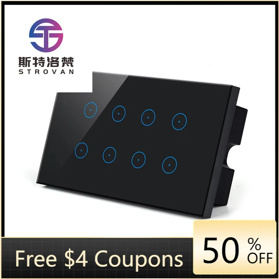 STLF Tuya App 8 Gang 6 Gang OEM ODM Wifi Led Light Switch Smart Home Wall Panel Touch Switch Matter Smart Home Device
STLF Tuya App 8 Gang 6 Gang OEM ODM Wifi Led Light Switch Smart Home Wall Panel Touch Switch Matter Smart Home Device