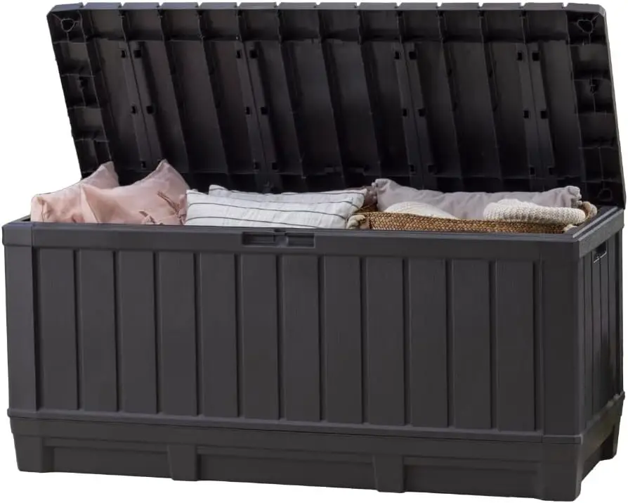 92 Gallon Resin Deck Box-Organization and Storage for Patio Furniture Outdoor Cushions Throw Pillows Garden Tools and Pool Float
92 Gallon Resin Deck Box-Organization and Storage for Patio Furniture Outdoor Cushions Throw Pillows Garden Tools and Pool Float