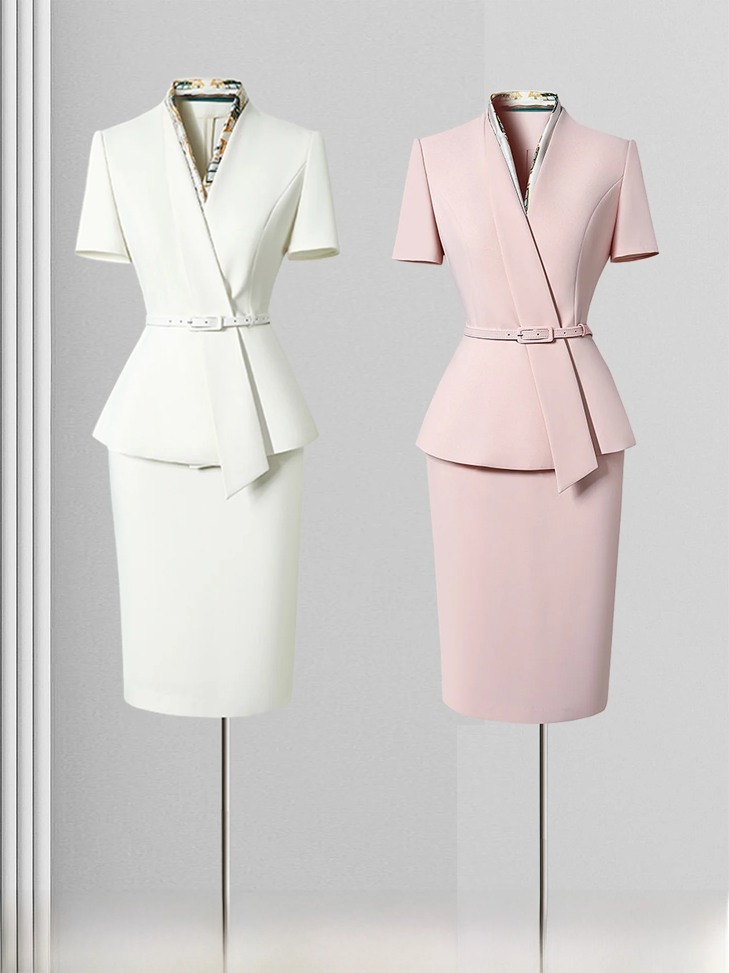 Elegant Thin Suit Set for Women Summer Hotel Front Desk Work Uniform Beauty Salon Jewelry Store Professional Corporate Wear
Elegant Thin Suit Set for Women Summer Hotel Front Desk Work Uniform Beauty Salon Jewelry Store Professional Corporate Wear