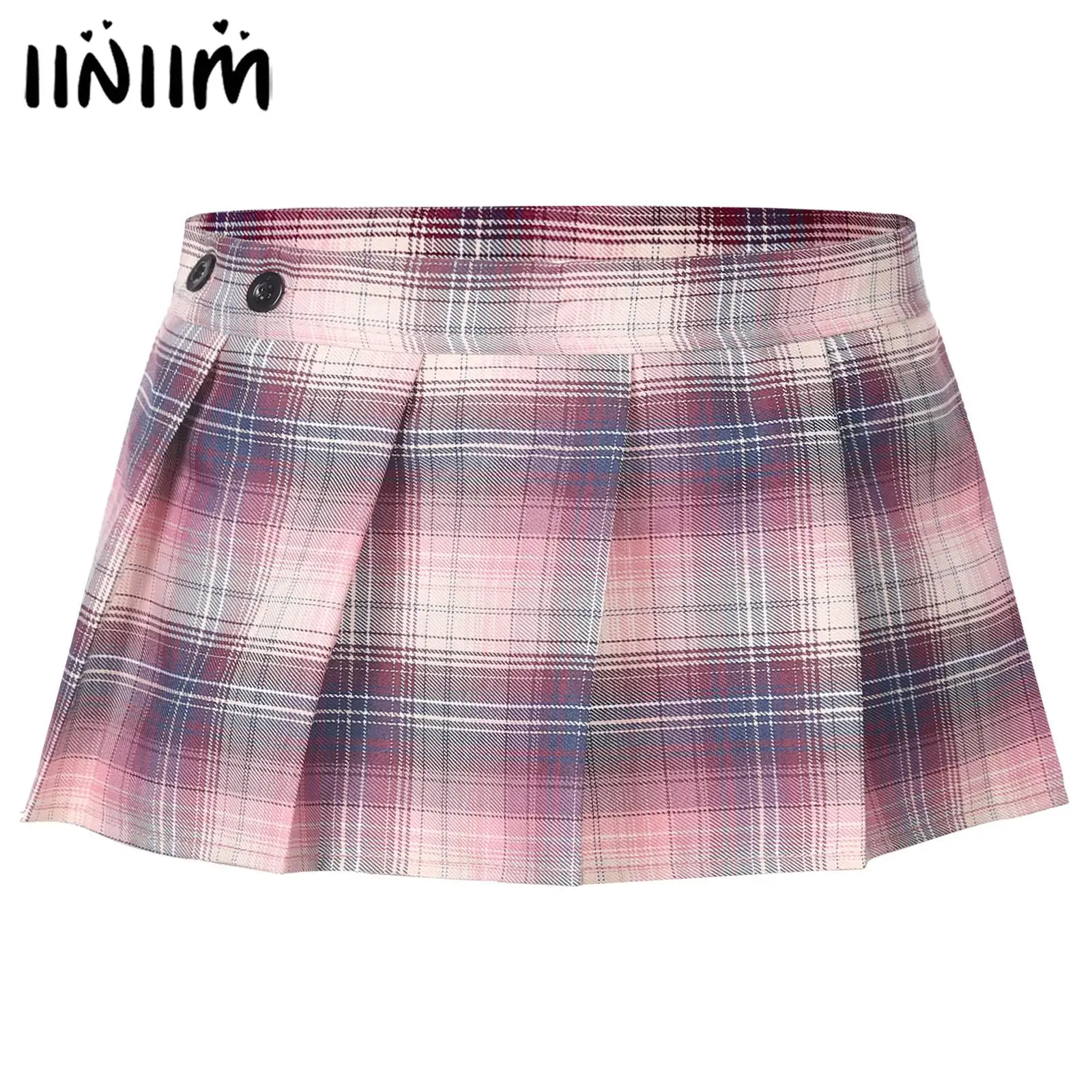 Womens Kawaii Mini Skirt School Girl Cosplay Costume Student Uniform Rave Party Clubwear Button Split Plaid Print Pleated Skirts
Womens Kawaii Mini Skirt School Girl Cosplay Costume Student Uniform Rave Party Clubwear Button Split Plaid Print Pleated Skirts