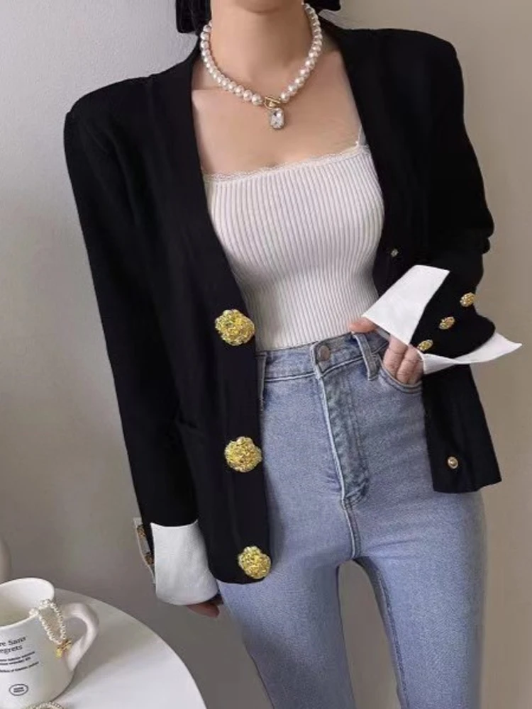 Autumn Winter Women's Knitted Sweater Chic Small Fraance Sle Design Sensation Single Buttoned Top Quali Thiened Large...
Autumn Winter Women's Knitted Sweater Chic Small Fraance Sle Design Sensation Single Buttoned Top Quali Thiened Large...
