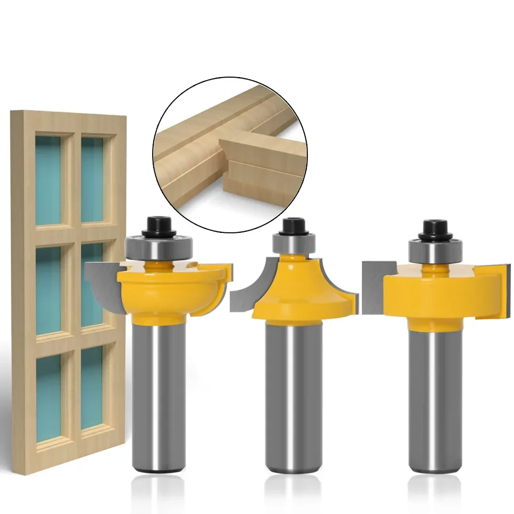 3PC/Set 1/2" 12.7MM 12MM Shank Milling Cutter Wood Carving Beading Bit Round Over Bead Frame Door T V Shape Milling Cutter Wood
3PC/Set 1/2" 12.7MM 12MM Shank Milling Cutter Wood Carving Beading Bit Round Over Bead Frame Door T V Shape Milling Cutter Wood