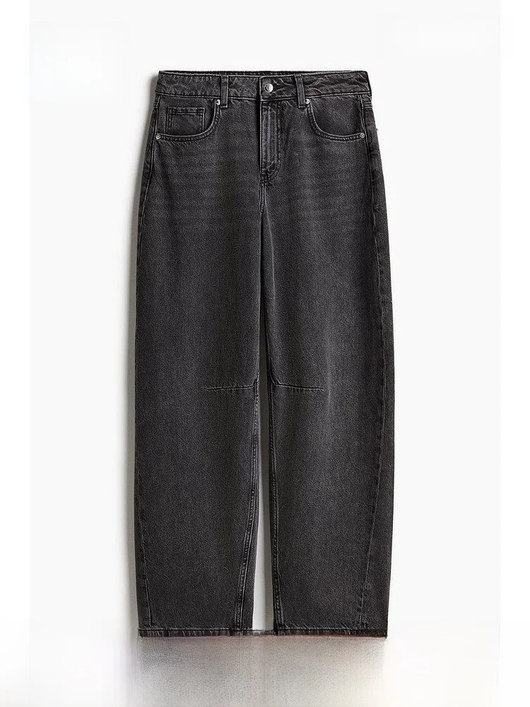 H&M Women's Cotton Denim Lantern Leg Tube Shape mid Waist Jeans Casual Style Loose Fit No Stretch Youth Autumn 2025
H&M Women's Cotton Denim Lantern Leg Tube Shape mid Waist Jeans Casual Style Loose Fit No Stretch Youth Autumn 2025